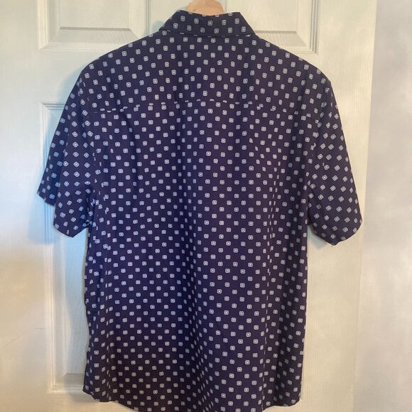 Joe Fresh Slim Fit Blue Cotton Casual Mens Dress Shirt - NWT - Picture 3 of 5